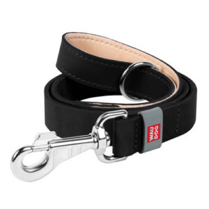 Leather leash (Large) - Black