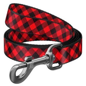Red Plaid Leash (Medium)